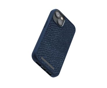 FUNDA MAGSAFE IPHONE 12/13/14 PIEL DE SALMON AZUL PETROLEO NJORD