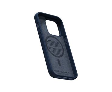 FUNDA MAGSAFE IPHONE 12/13/14 PRO PIEL DE SALMON AZUL PETROLEO NJORD