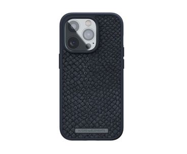 FUNDA MAGSAFE IPHONE 12/13/14 PRO PIEL DE SALMON NEGRO NJORD