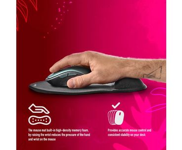 ALFOMBRILLA MOUSE KILIM GEL NEGRO NGS