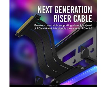 SOPORTE TARJETA GRAFICA VERTICAL PCIe 4.0 RGB NEGRO