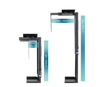 SOPORTE METALICO CPU PARA ESCRITORIO/PARED NEGRO TOOQ