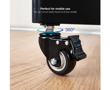 SOPORTE SUELO HERA CON RUEDAS 37''-86'' NEGRO TOOQ