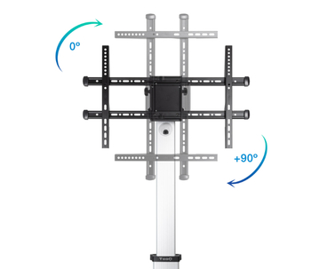 SOPORTE SUELO HERA CON RUEDAS 37''-86'' NEGRO TOOQ