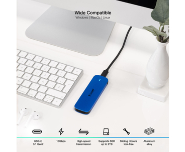 CAJA EXTERNA SSD M.2 NVMe AZUL TOOQ