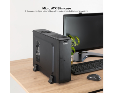 CAJA SOBREMESA SLIM MICROATX TQC-3007U3C NEGRO TOOQ