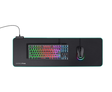 ALFOMBRILLA RGB XXL GXT 764 GLIDE-FLEX NEGRO TRUST
