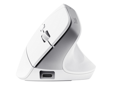RATON OPTICO WIRELESS ERGONOMICO VERTICAL BAYO+ BLANCO TRUST