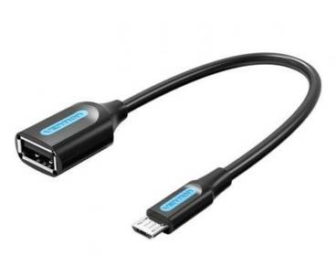 CABLE USB 2.0 MICRO USB/M A USB-A/H 0.15 M NEGRO VENTION