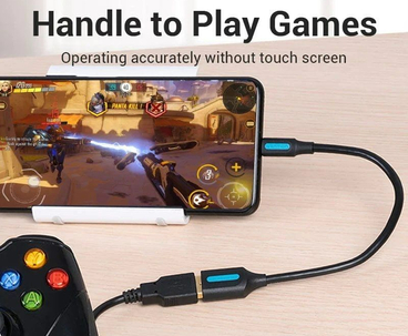 CABLE USB 2.0 MICRO USB/M A USB-A/H 0.15 M NEGRO VENTION