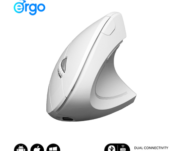 RATON OPTICO DUAL GLIDE VERTICAL ERGO DUAL BATERIA BLANCO SUBBLIM