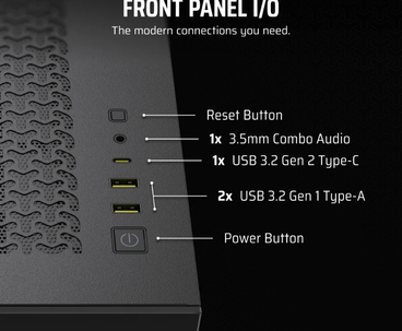 CAJA SEMITORRE ATX 3500X ARGB TG BLACK CORSAIR