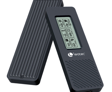 CAJA EXTERNA SSD M.2 NVMe CON PANTALLA LCD NEGRO LEOTEC
