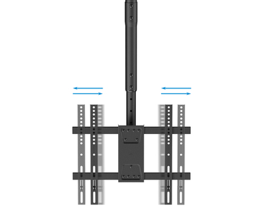 SOPORTE TECHO PANTALLAS 32"-75" GIRO/INCLINABLE NEGRO TOOQ
