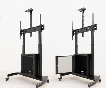 SOPORTE SUELO + RUEDAS + ARMARIO MULTIUSOS + ACC. RACK NARNIA 60"-100" TOOQ