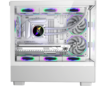 CAJA MICROATX XC-301 GLASS ARGB BLANCO KEEPOUT