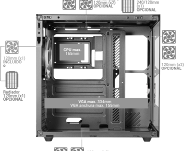 CAJA SEMITORRE ATX MCV-ONE FRGB BLANCO MARS GAMING