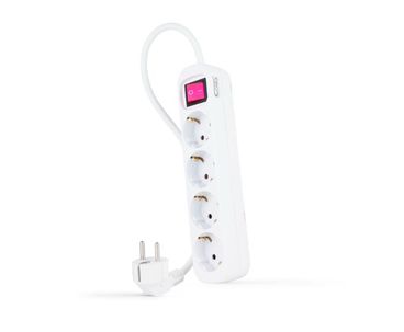 REGLETA PROTECTORA 4 TOMAS BLANCO NANOCABLE